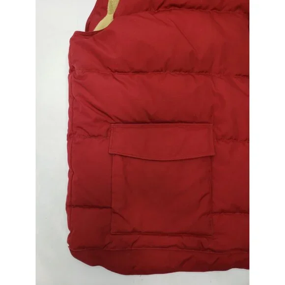 Cabelas Premier Northern Goose Down Puffer Vest Sherpa Lined Red Size 3XL Tall - Picture 3 of 12
